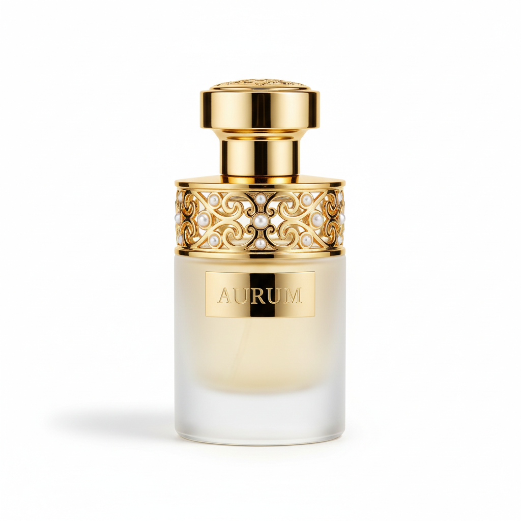 Parfum femme élégance flacon doré